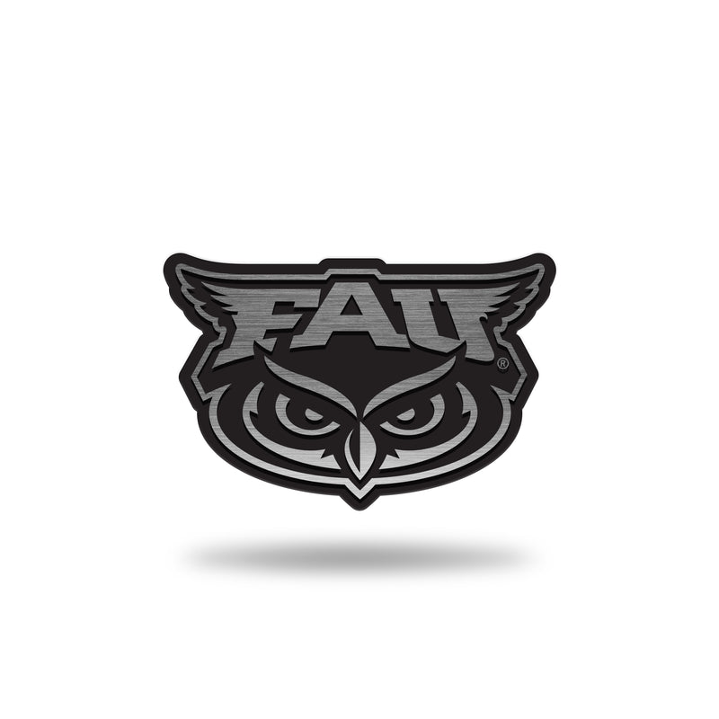 NCAA Florida Atlantic Owls Antique Nickel Auto Emblem for Car/Truck/SUV By Rico Industries