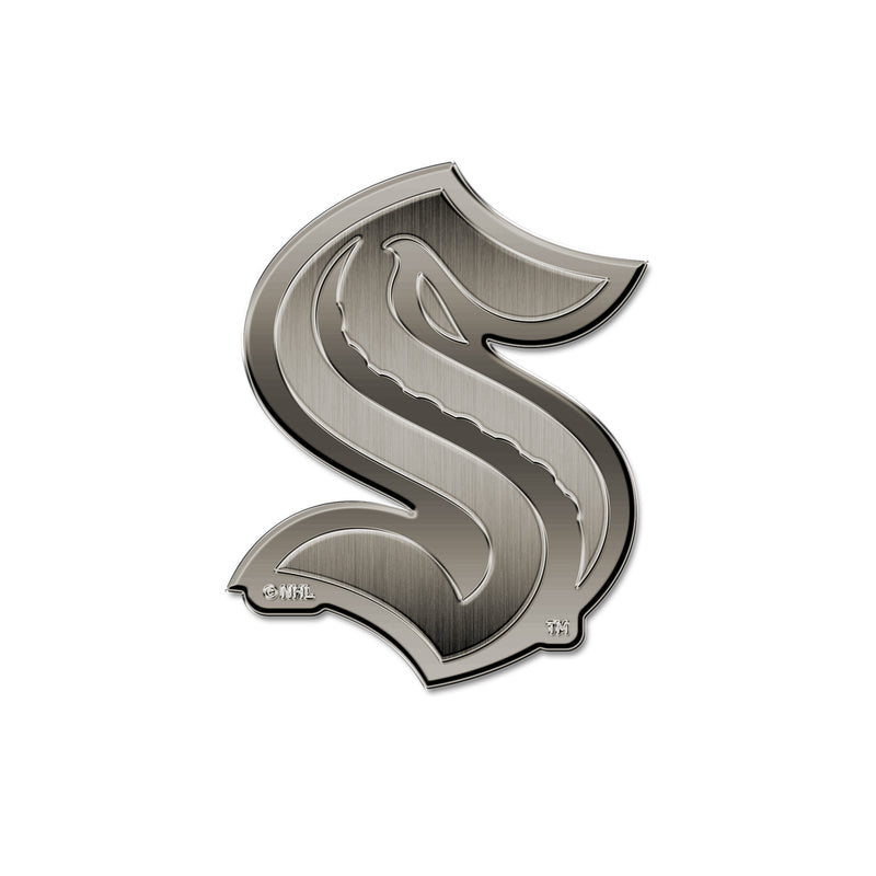 NHL Seattle Kraken Antique Nickel Auto Emblem for Car/Truck/SUV By Rico Industries