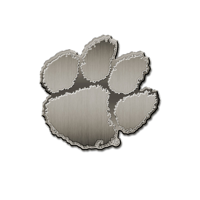 NCAA Clemson Tigers Antique Nickel Auto Emblem for Car/Truck/SUV By Rico Industries
