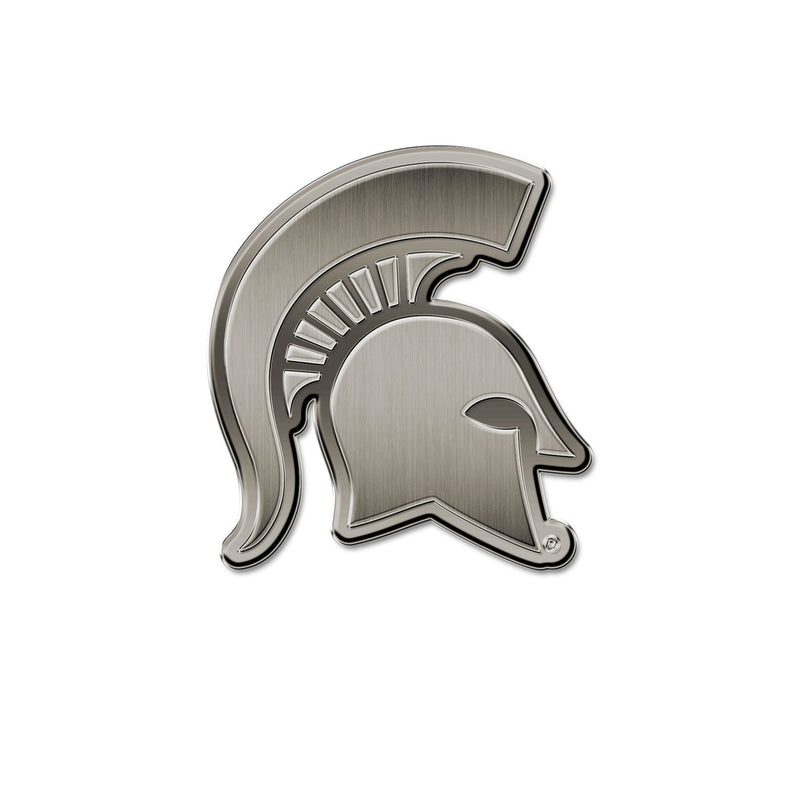 NCAA Michigan State Spartans Antique Nickel Auto Emblem for Car/Truck/SUV By Rico Industries