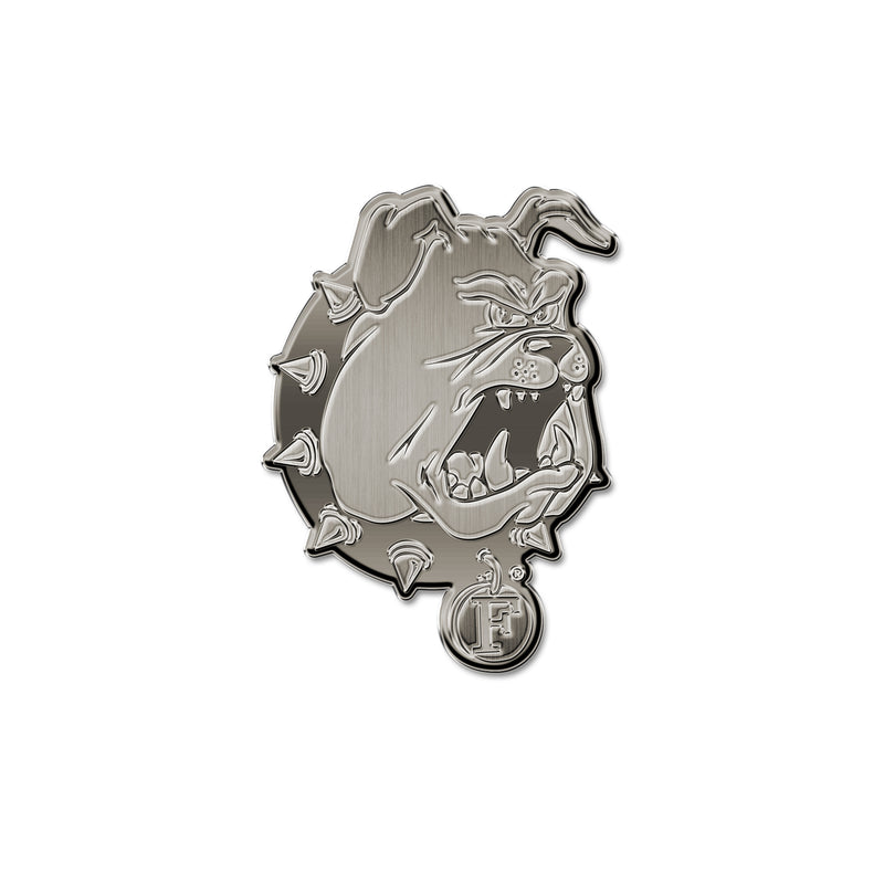 NCAA Ferris State Bulldogs Antique Nickel Auto Emblem for Car/Truck/SUV By Rico Industries