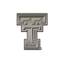 NCAA Texas Tech Red Raiders Antique Nickel Auto Emblem for Car/Truck/SUV By Rico Industries