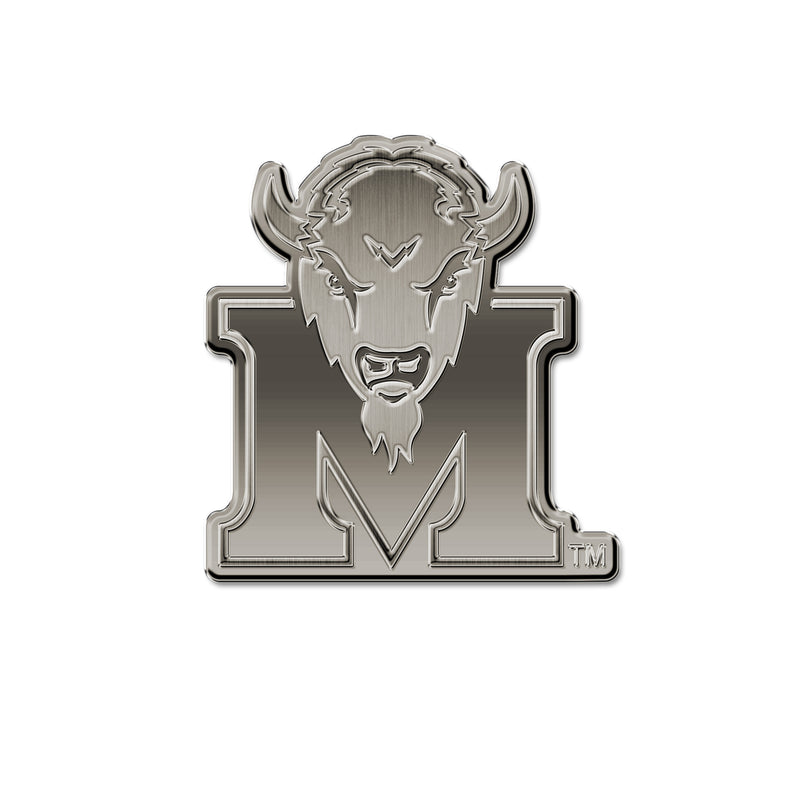 NCAA Marshall Thundering Herd Antique Nickel Auto Emblem for Car/Truck/SUV By Rico Industries