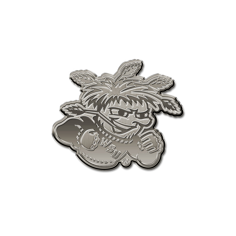 NCAA Wichita State Shockers Antique Nickel Auto Emblem for Car/Truck/SUV By Rico Industries