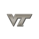 NCAA Virginia Tech Hokies Antique Nickel Auto Emblem for Car/Truck/SUV By Rico Industries