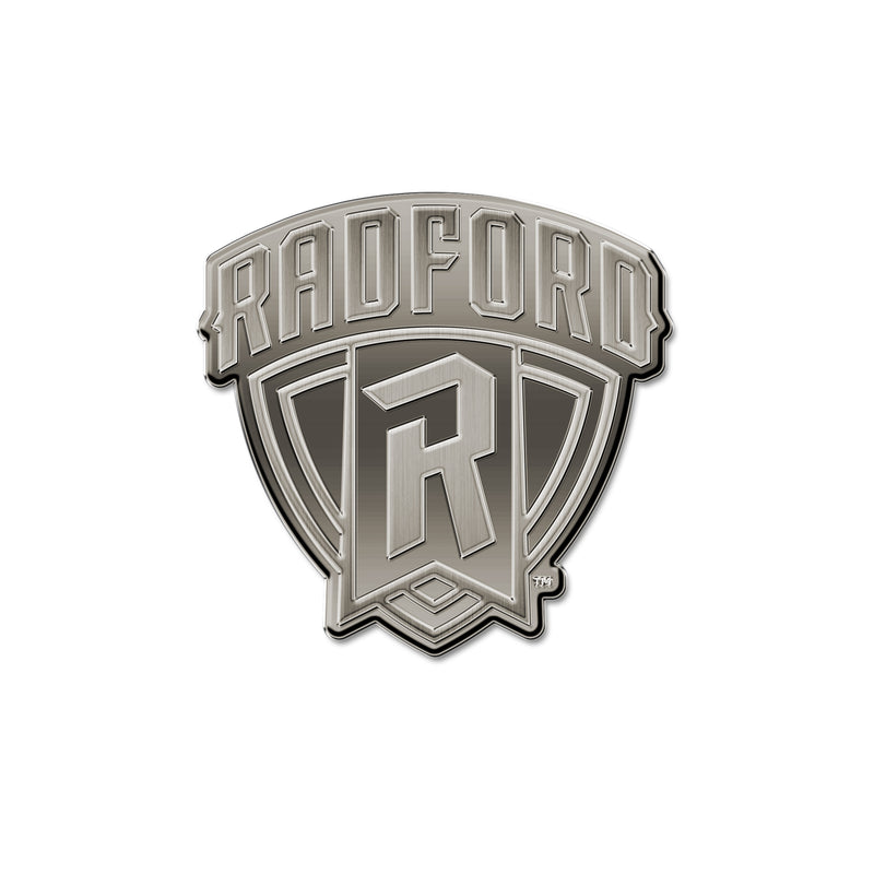 NCAA Radford  Highlanders Antique Nickel Auto Emblem for Car/Truck/SUV By Rico Industries