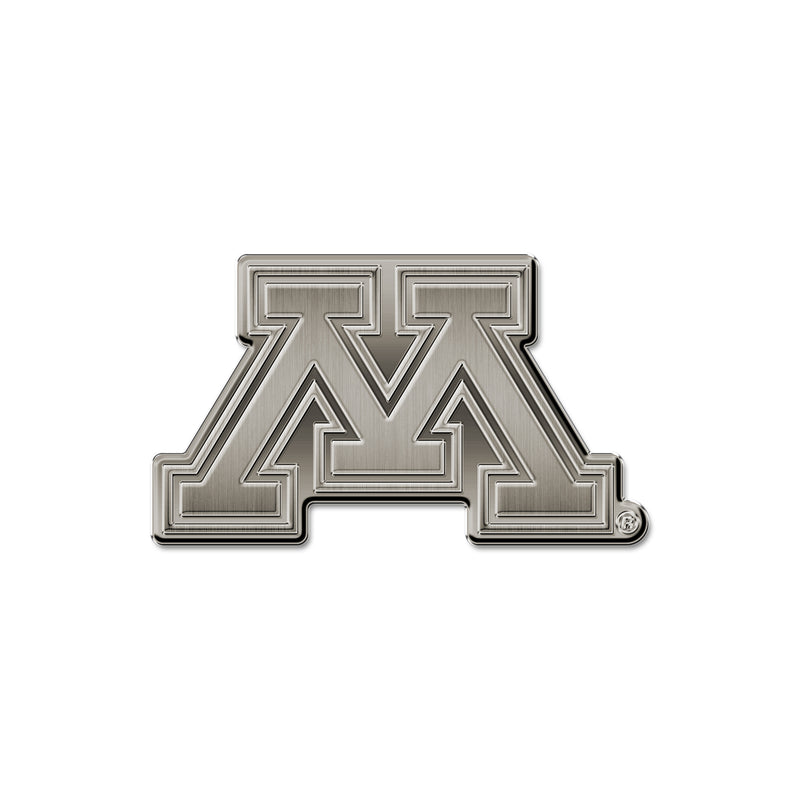 NCAA Minnesota Golden Gophers Antique Nickel Auto Emblem for Car/Truck/SUV By Rico Industries