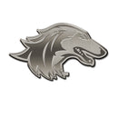 NCAA Southern Illinois Salukis Antique Nickel Auto Emblem for Car/Truck/SUV By Rico Industries