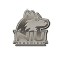 NCAA Northern Illinois Huskies Antique Nickel Auto Emblem for Car/Truck/SUV By Rico Industries