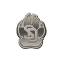 NCAA South Dakota Coyotes Antique Nickel Auto Emblem for Car/Truck/SUV By Rico Industries