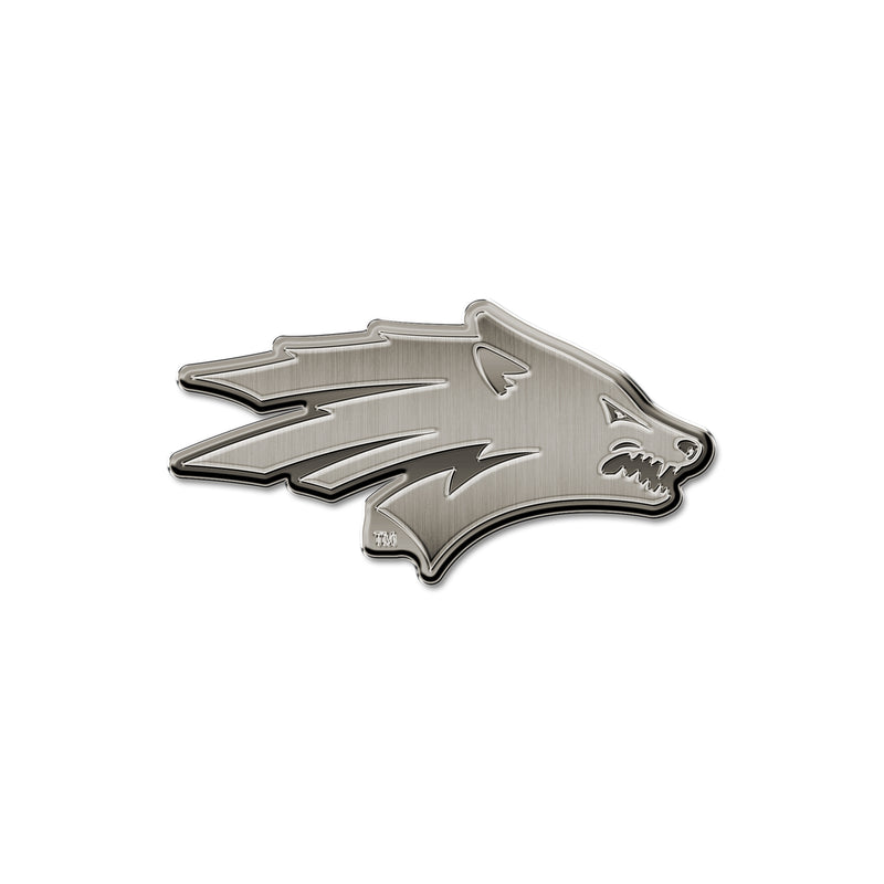 NCAA Nevada-Reno Wolf Pack Antique Nickel Auto Emblem for Car/Truck/SUV By Rico Industries