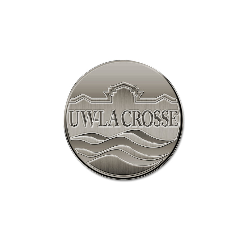 NCAA Wisconsin-La Crosse Eagles Antique Nickel Auto Emblem for Car/Truck/SUV By Rico Industries