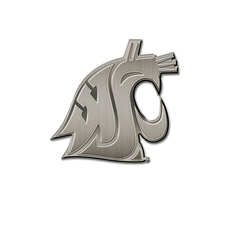 NCAA Washington State Cougars Antique Nickel Auto Emblem for Car/Truck/SUV By Rico Industries