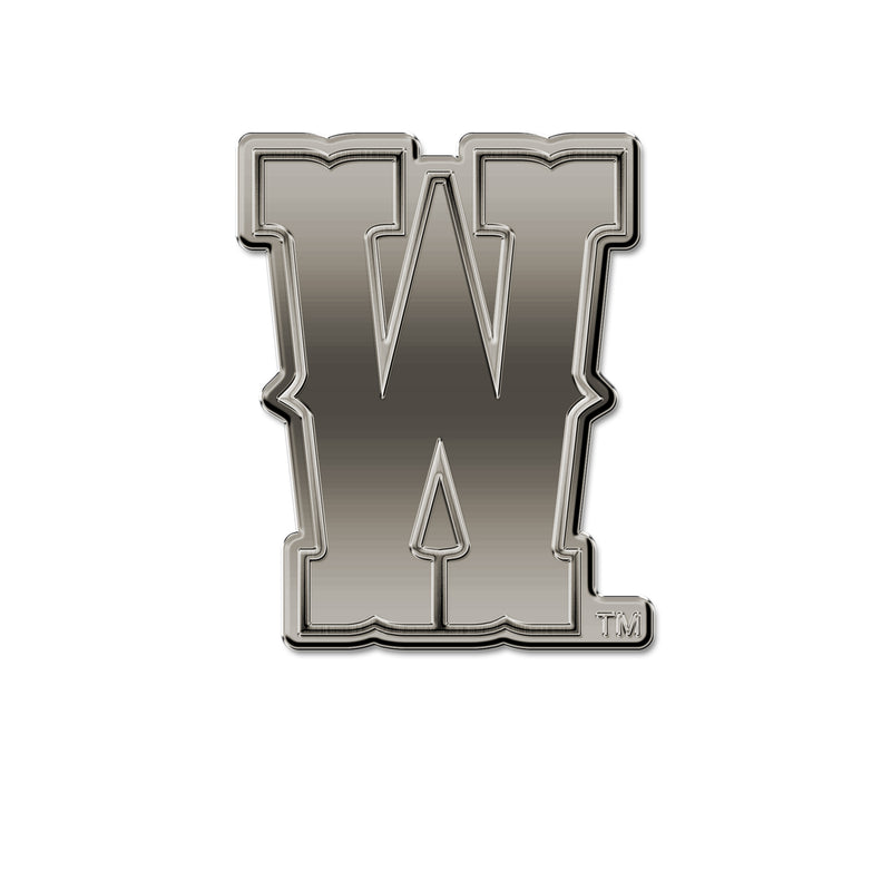 NCAA Wyoming Cowboys Antique Nickel Auto Emblem for Car/Truck/SUV By Rico Industries