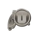 NCAA Utah Utes Antique Nickel Auto Emblem for Car/Truck/SUV By Rico Industries