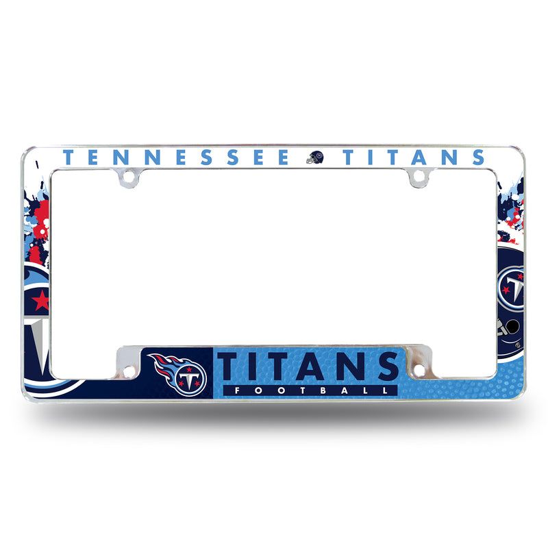 NFL Tennessee Titans 12" x 6" Chrome All Over Automotive License Plate Frame for Car/Truck/SUV By Rico Industries