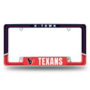Houston Texans Two-Tone Design All Over Chrome Frame