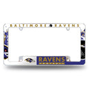 NFL Baltimore Ravens 12" x 6" Chrome All Over Automotive License Plate Frame for Car/Truck/SUV By Rico Industries