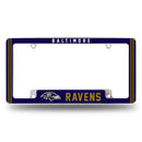 Ravens Alternate Design All Over Chrome Frame - Bottom Oriented