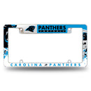 NFL Carolina Panthers 12" x 6" Chrome All Over Automotive License Plate Frame for Car/Truck/SUV By Rico Industries