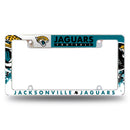 NFL Jacksonville Jaguars 12" x 6" Chrome All Over Automotive License Plate Frame for Car/Truck/SUV By Rico Industries