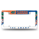 NCAA Florida Gators 12" x 6" Chrome All Over Automotive License Plate Frame for Car/Truck/SUV By Rico Industries