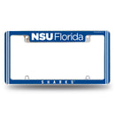 Nova Southeastern Sharks All Over Chrome License Plate Frame