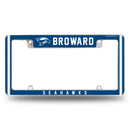 Broward College Seahawks All Over Chrome License Plate Frame