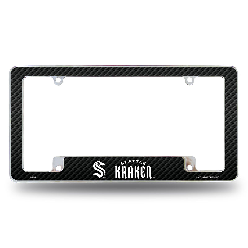 Seattle Kraken - Carbon Fiber Design - All Over Chrome Frame