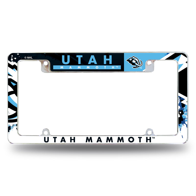 Utah Mammoth All Over Chrome License Plate Frame
