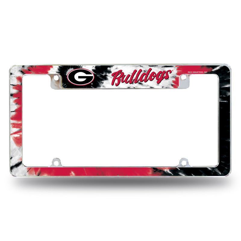 Georgia University - Tie Dye Design - All Over Chrome Frame (Top Oriented)