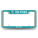 Dolphins Alternate Design All Over Chrome Frame - Top Oriented