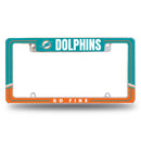 Dolphins Two-Tone All Over Chrome Frame