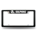 Dolphins Helmet Logo Carbon Fiber All Over Chrome Frame