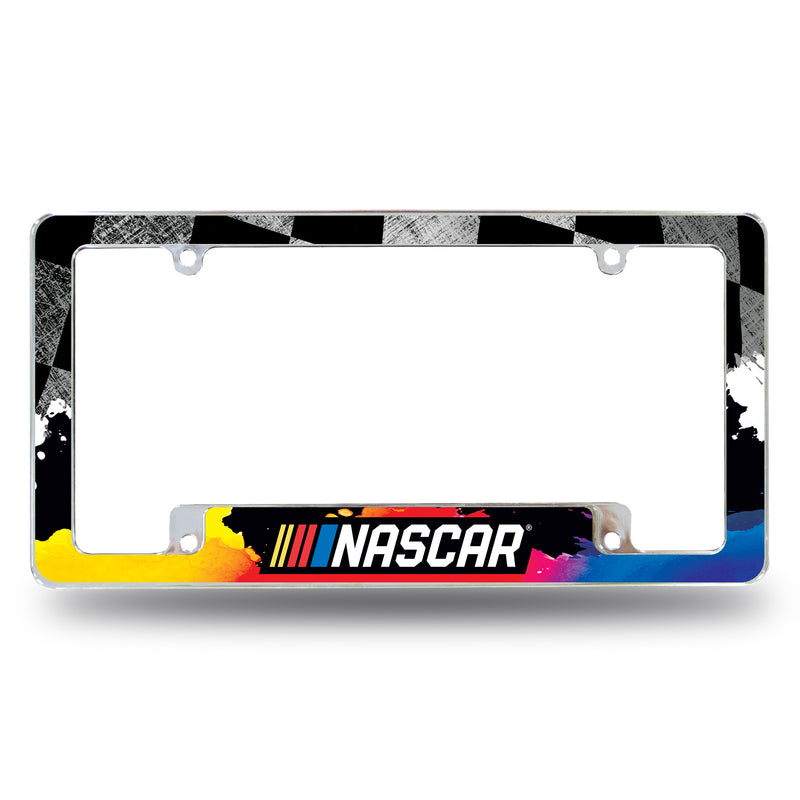 Nascar Paint Splatter All Over Chrome Frame (Bottom Oriented)