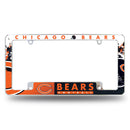 NFL Chicago Bears 12" x 6" Chrome All Over Automotive License Plate Frame for Car/Truck/SUV By Rico Industries