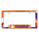 Clemson Wave All Over Chrome Frame