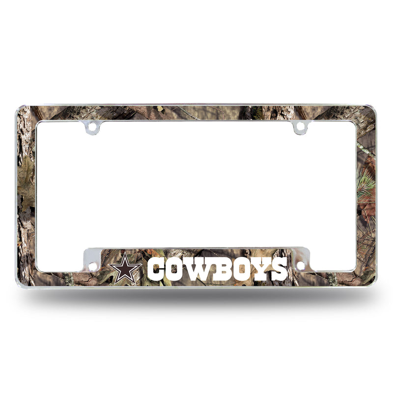 NFL Dallas Cowboys 12" x 6" Chrome All Over Automotive License Plate Frame for Car/Truck/SUV By Rico Industries
