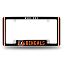 Cincinnati Bengals "Who Dey" All Over Chrome Frame