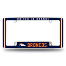 Denver Broncos "United In Orange" All Over Chrome Frame