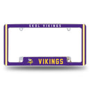 Minnesota Vikings "Skol Vikings" All Over Chrome Frame