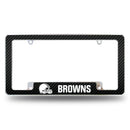 Cleveland Browns Helmet Logo Carbon Fiber All Over Chrome Frame