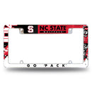North Carolina State All Over Chrome Frame