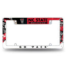 North Carolina State Wolf Head  Design All Over Chrome Frame