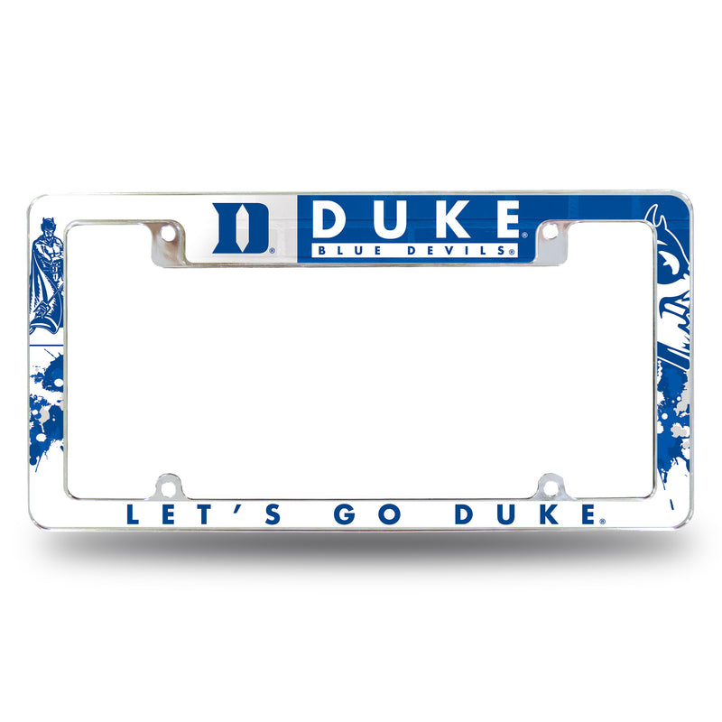 Duke Blue Devils All Over Chrome License Plate Frame