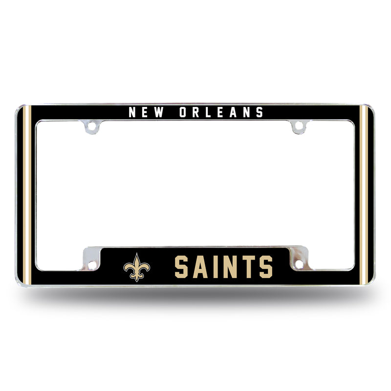 Saints Alternate Design All Over Chrome Frame - Bottom Oriented