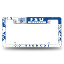 Fayetteville State Broncos All Over Chrome License Plate Frame