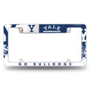 Yale Bulldogs All Over Chrome License Plate Frame