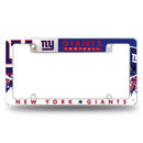 NFL New York Giants 12" x 6" Chrome All Over Automotive License Plate Frame for Car/Truck/SUV By Rico Industries