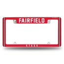 Fairfield Stags All Over Chrome License Plate Frame